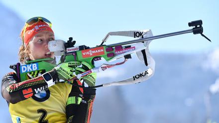 Laura Dahlmeier stand bei den letzten sieben Rennen immer auf dem Podium.