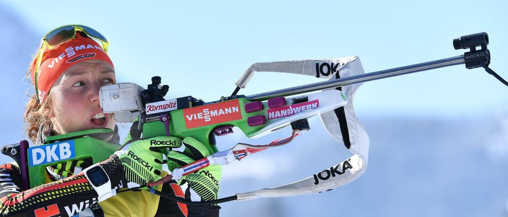 Laura Dahlmeier stand bei den letzten sieben Rennen immer auf dem Podium. 