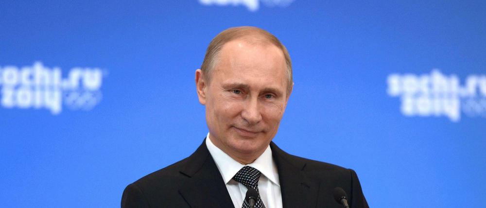 Wladimir Putin bei den Olympischen Spielen 2014 in Sotschi.