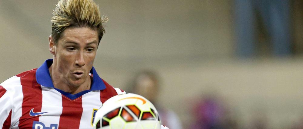 Stürmerstar Fernando Torres von Atletico Madrid.