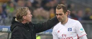 Einst bewahrte Pierre-Michel Lasogga den Hamburger SV mit seinen Toren vor dem Abstieg, jetzt kommt er kaum noch zum Einsatz.