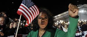 Wird sie die Nummer 1 in den USA? Hier jubelt sie beim Wahlsieg von Barack Obama 2008.