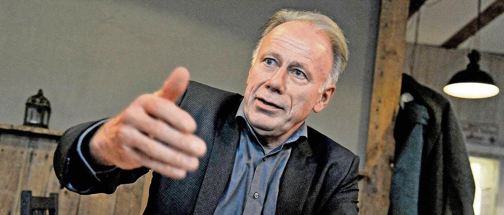 Jürgen Trittin, Politiker von Bündnis 90 / Die Grünen im Fritz Heyn in Pankow.