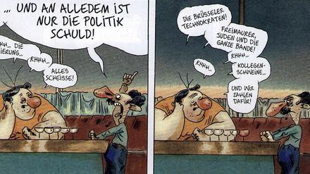Plakativ implementiert - Kritik an reaktionären Tendenzen bleibt nicht aus: Eine Szene aus „Die Rüstung des Jakolass“.