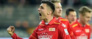 Union freut sich über den Sieg gegen Würzburg.