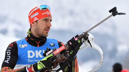 Arnd Peiffer, hier bei der WM in Hochfilzen, konnte als Schlussläufer nichts mehr ausrichten.
