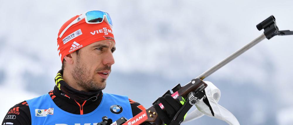 Arnd Peiffer, hier bei der WM in Hochfilzen, konnte als Schlussläufer nichts mehr ausrichten.