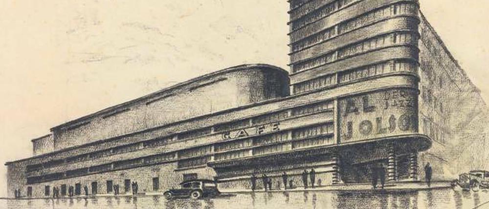 Urbane Eleganz. Entwurf eines Kinos von R. Rettig, 1930.