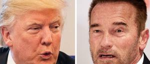 US-Präsident Donald Trump (links) fetzt sich auf Twitter mit dem Schauspieler und kalifornischen Ex-Gouverneur Arnold Schwarzenegger. 