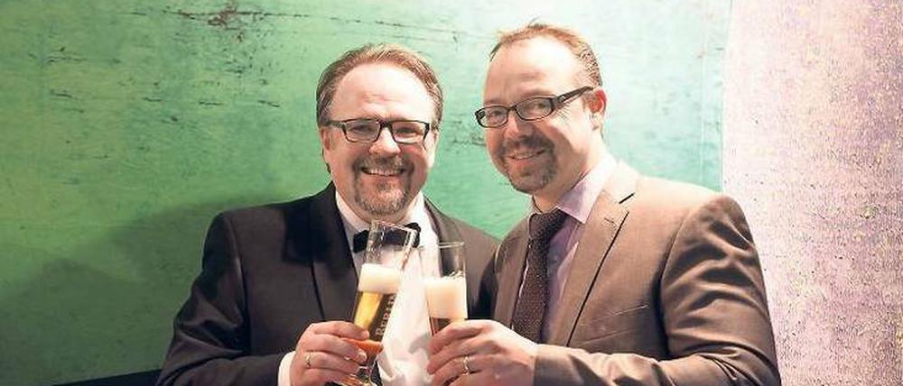 Kulinarisches Duo: Festivalleiter Bernhard Moser (li.) und Zwei-Sterne-Koch Hendrik Otto vom Adlon.
