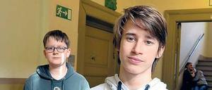 In Englisch spitze. Die Schüler Nikolas (li.) und Philipp. 