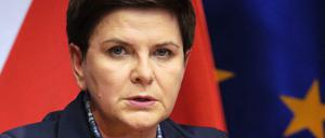 Polens Ministerpräsidentin Beata Szydlo in Brüssel beim EU-Gipfel. 