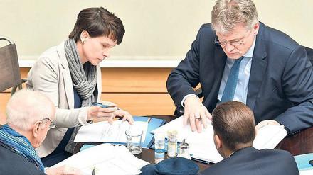 Programmarbeit. In puncto Zuwanderung bleibt die Partei bei ihrer bekannten Linie.