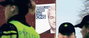 Bei den Auftritten des niederländischen Rechtspopulisten Geert Wilders sind die Sicherheitsmaßnahmen groß. 