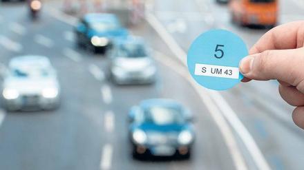 So könnte die Plakette aussehen. Nur Autos mit dem „Gütesiegel“ dürfen dann bei bestimmten Wetterlagen in die Stadt. 