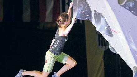 Spitzenkletterei. Juliane Wurm aus Halle an der Saale war jahrelang eine der besten Deutschen im Sportklettern. Foto: Lukas Barth/dpa