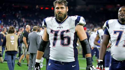 Zukunft ungewiss. Sebastian Vollmer wurde von den New England Patriots entlassen. Nach zahlreichen Verletzungen ist ein Karriereende wahrscheinlich.