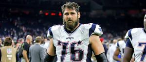 Zukunft ungewiss. Sebastian Vollmer wurde von den New England Patriots entlassen. Nach zahlreichen Verletzungen ist ein Karriereende wahrscheinlich.