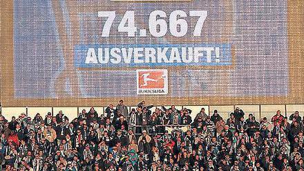 Volles Haus. Die Hertha-Fans haben in dieser Saison viel zu jubeln. 