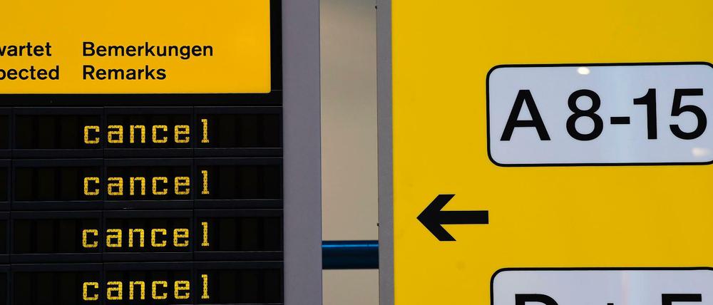 Nicht geht mehr: Die Gewerkschaft will an Berlins Flughäfen wieder streiken lassen. 