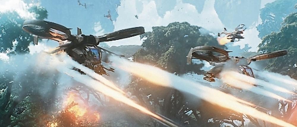 Rettet Pandora! Szene aus dem ersten "Avatar"-Fantasy-Film. 