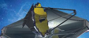 Nächstes Jahr soll das „James Webb Space Telescope“ an Bord einer Ariane-5-Rakete starten. Erst im All entfaltet sich das Infrarot-Teleskop mit seinem 6,5 Meter großen Hauptspiegel zu seiner vollen Größe. 
