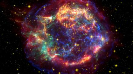Die Explosionswolke einer Supernova, die vor 300 Jahren am irdischen Himmel aufgeflammt ist - heute als Cassiopeia A bekannt. 