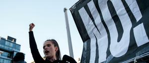 Protest in New York City gegen die von US-Präsident Donald Trum geplanten Einreisebeschränkungen. 