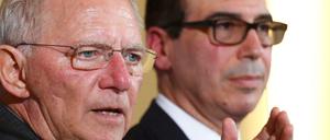 Amtskollegen: Wolfgang Schäuble und Steve Mnuchin.