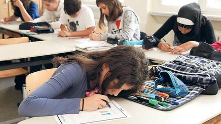 Die Anfangszeit der Reform war vor allem deshalb kritisch, weil viele Schulen fusionieren mussten. Dies betraf auch diese Schüler der Johanna-Eck-Schule.