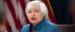 Janet Yellen sitzt noch bis Februar 2018 an der Spitze der US-Notenbank Fed.