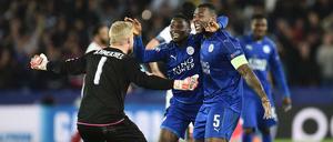 Da kann man schon mal ausflippen. Leicester steht im Viertelfinale der Champions League.