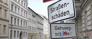 Alles kaputt. Straßen und Wege in Berlin sind in miserablem Zustand. Gut, dass die Dekra das erfragt hat.