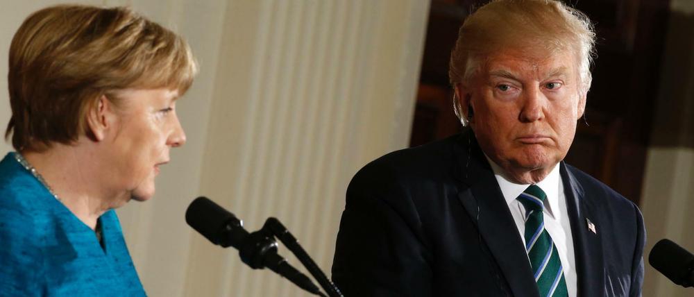 Donald Trump dürfte nur wenig von dem gefallen haben, was er von Angela Merkel zu hören bekam.