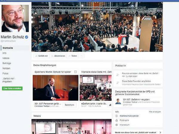 Martin Schulz auf Facebook