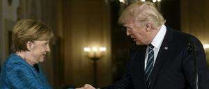 Gastgeber Donald Trump und seine Besucherin Angela Merkel 