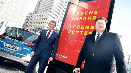 Freunde und Helfer. Eine Imagekampagne soll die Wertschätzung für die Arbeit von Berliner Polizisten erhöhen. 
