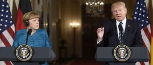 Bundeskanzlerin Angela Merkel und US-Präsident Donald Trump traten gemeinsam vor die Presse. 