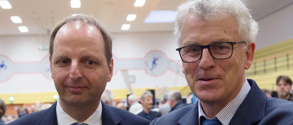 Die CDU-Politiker Karl-Georg Wellmann und Ex-Justizsenator Thomas Heilmann wollen in Steglitz-Zehlendorf das Direktmandat erringen.