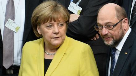 Er drängt ins Bild: Wo Merkel als Kanzlerin bis in linke Wählermilieus lange alternativlos schien, ist jetzt Schulz aufgetaucht.