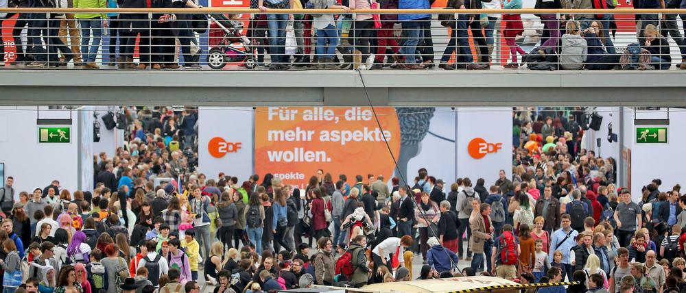 Das wuselige Treiben auf der Leipziger Buchmesse, hier im Jahr 2016