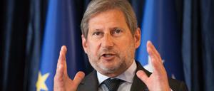Der EU-Kommissar für Europäische Nachbarschaftspolitik und Erweiterungsverhandlungen, Johannes Hahn.