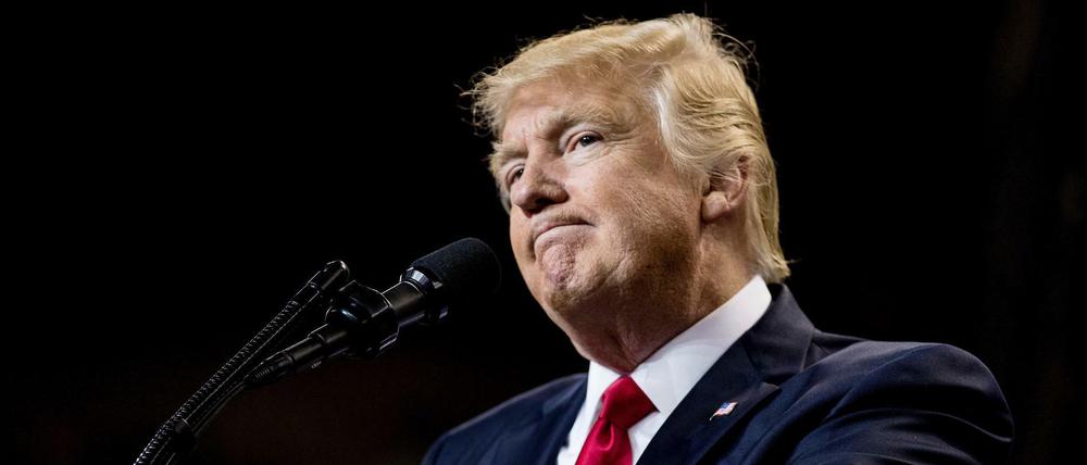 US-Präsident Donald Trump am Montag in Louisville, Kentucky, bei einer Kundgebung.