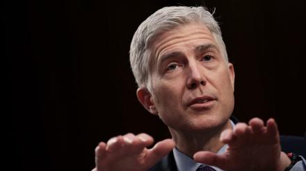 Supreme-Court-Kandidat Neil Gorsuch bei seiner Anhörung im Senat.