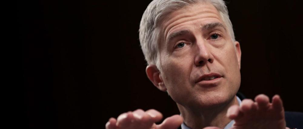 Supreme-Court-Kandidat Neil Gorsuch bei seiner Anhörung im Senat.