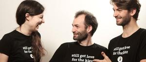 Lisa Wiedemuth (24, Marketing &amp; Kommunikation), Laurin Vierrath (29) und Christoph Tute (30) sind aktive Mitglieder des Quartiermeister e.V. und arbeiten an der "Quartiermeisterin". 