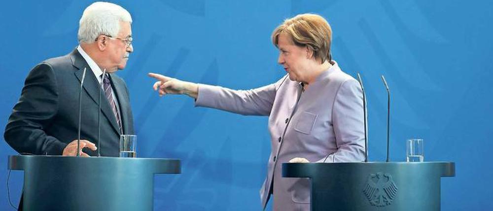 Richtungsweisend. Mahmud Abbas wünscht sich von Deutschland mehr Engagement für Frieden im Nahen Osten. Doch der Einfluss der Bundesregierung in der Region ist nicht sonderlich groß. Das weiß auch Angela Merkel. 