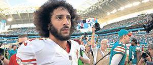 Mann sucht Klub. Colin Kaepernick hat sich in der NFL nicht nur Freunde gemacht.