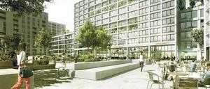 Gewerberiegel für das Quartier Heidestraße. Dieser Entwurf soll in der Nähe des Hauptbahnhofes realisiert werden.