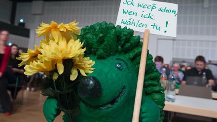 Der Igel ist ein Klassiker bei den Parteiveranstaltungen der Berliner Grünen. 